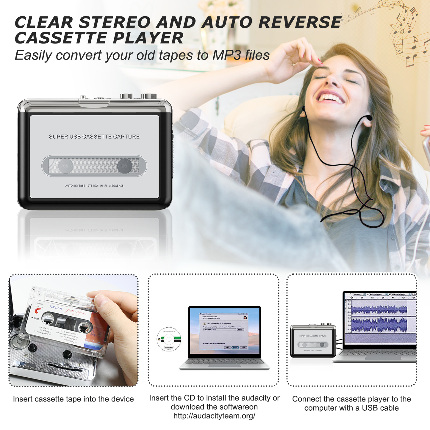 EZ-218 Cassette player